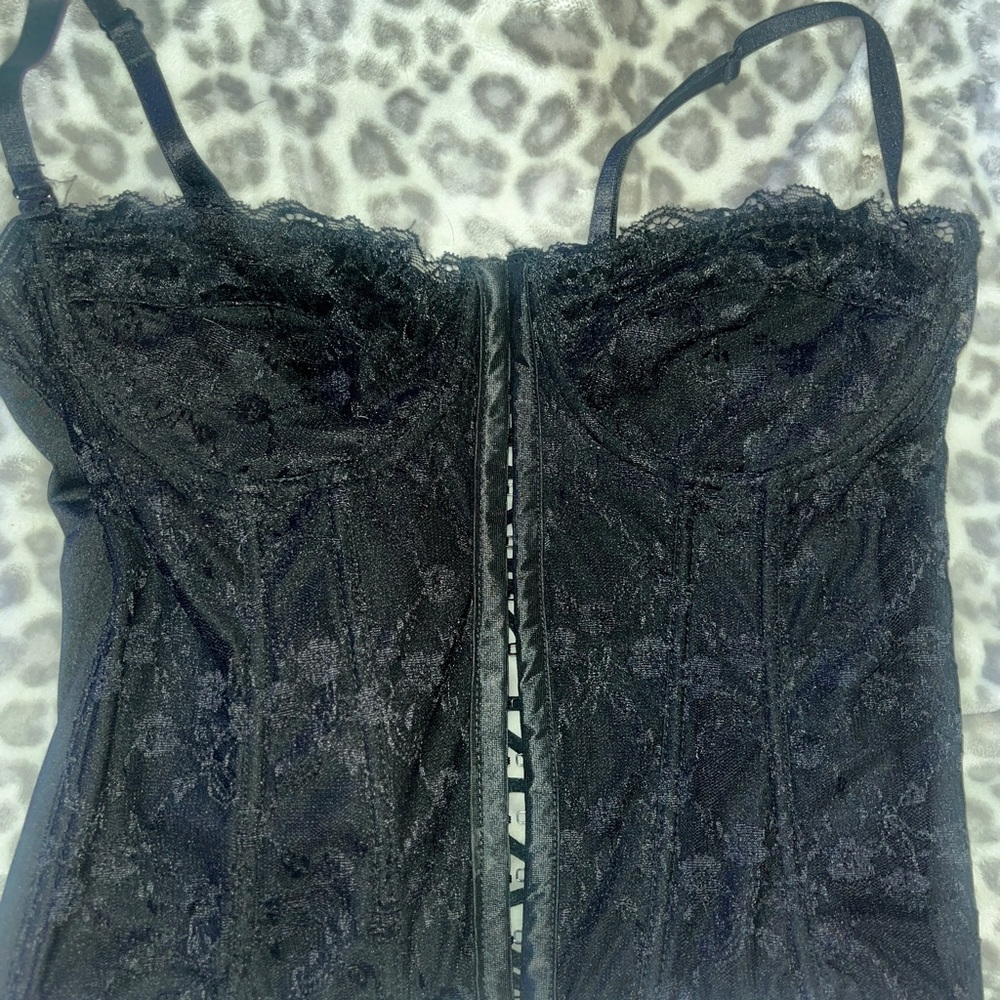 RACHEL Rachel Roy Black Lace Corset